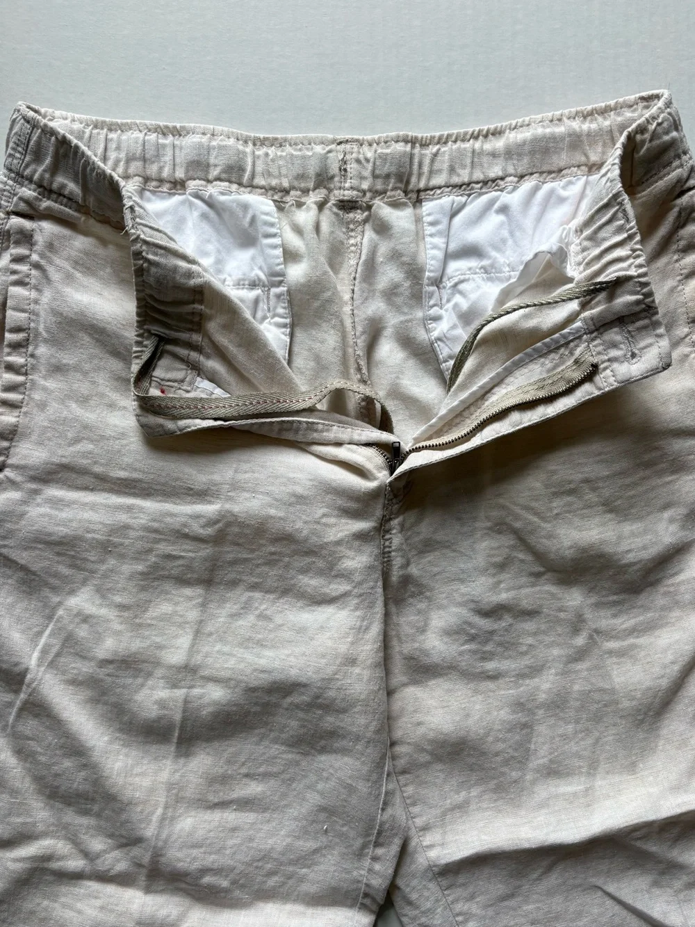 Tommy Bahama Mens Medium Relax 100% Linen Pants Cream